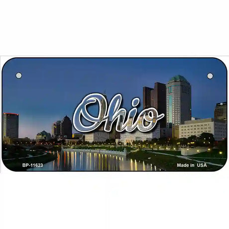 Ohio River City Skyline Novelty Metal State License Plate 6" x 3" (BP)