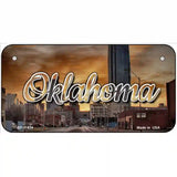 Oklahoma Sunset Skyline Novelty Metal State License Plate 6" x 3" (BP)