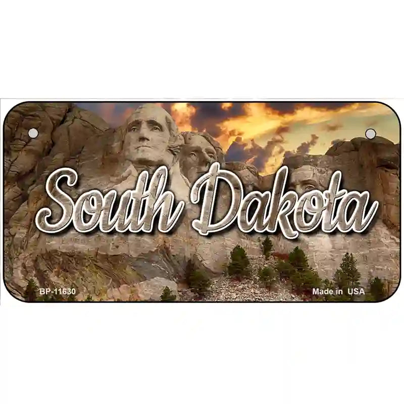 South Dakota Mt Rushmore Novelty Metal State License Plate 6" x 3" (BP)