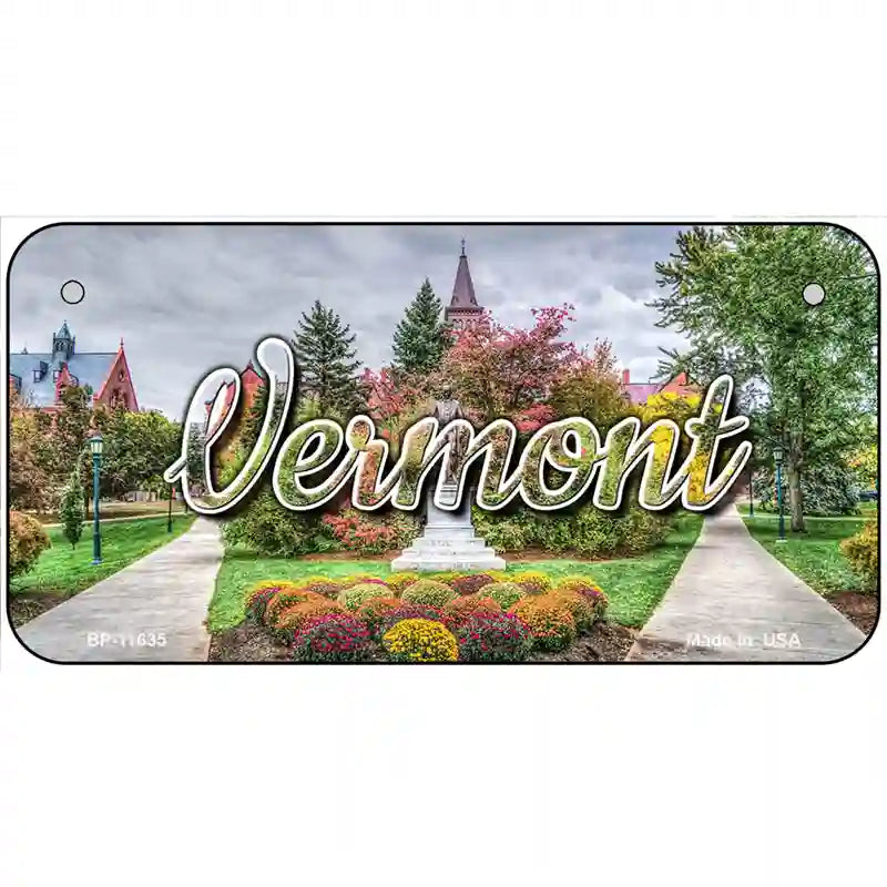 Vermont State Building Novelty Metal State License Plate 6" x 3" (BP)