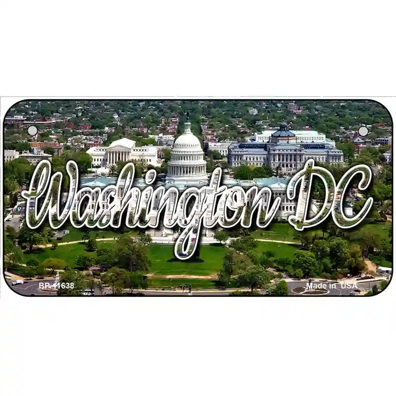 Washington DC White House Novelty Metal State License Plate 6" x 3" (BP)