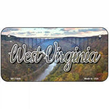 West Virginia River Bridge Novelty Metal State License Plate 6" x 3" (BP)