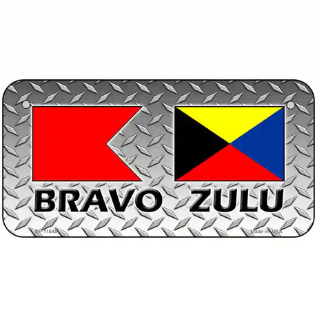 Bravo Zulu Novelty License Plate 6" x 3" (BP)