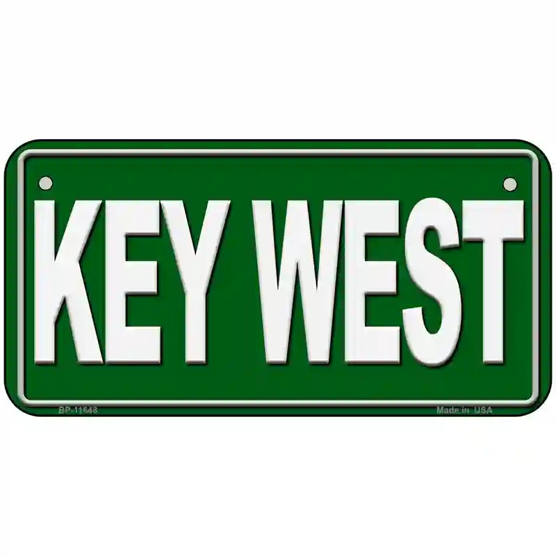 Key West Novelty License Plate 6" x 3" (BP)