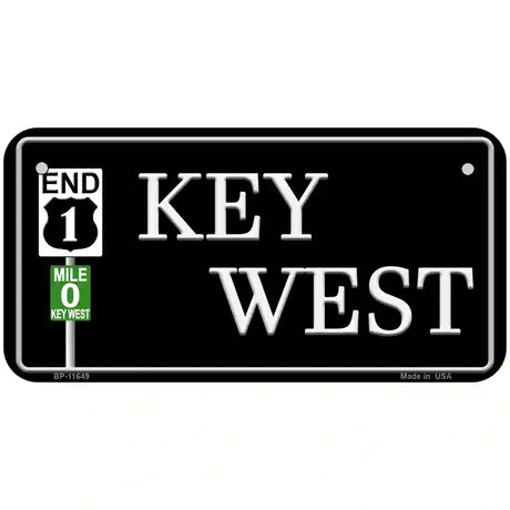 Key West Highway Sign Novelty License Plate 6" x 3" (BP)