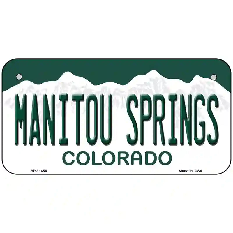 Manitou Springs Colorado Novelty License Plate 6" x 3" (BP)