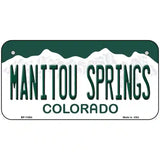 Manitou Springs Colorado Novelty License Plate 6" x 3" (BP)