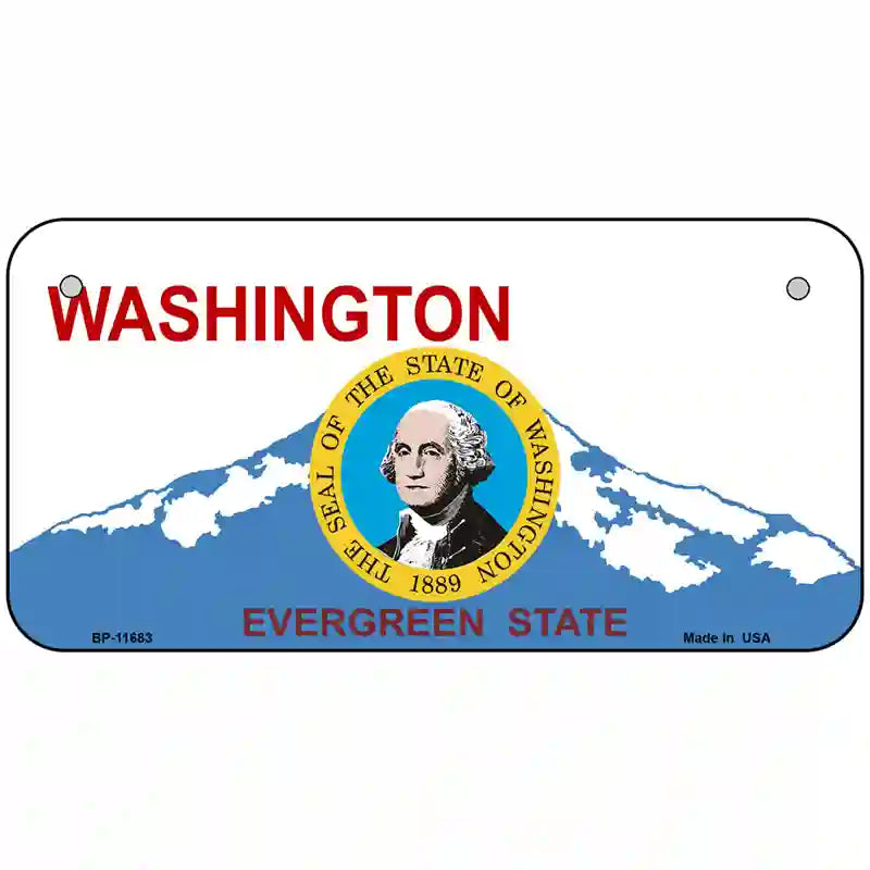 Washington Seal And State Novelty License Plate 6" x 3" (BP)