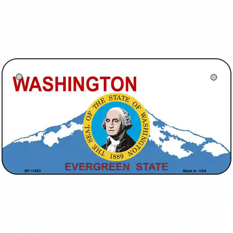 Washington Seal And State Novelty License Plate 6" x 3" (BP)