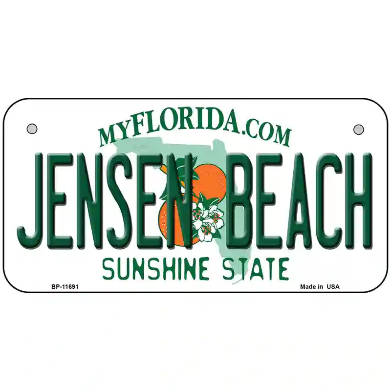 Jensen Beach Florida Novelty License Plate 6" x 3" (BP)