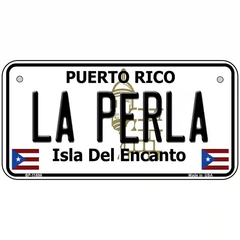 La Perla Puerto Rico Novelty License Plate 6" x 3" (BP)