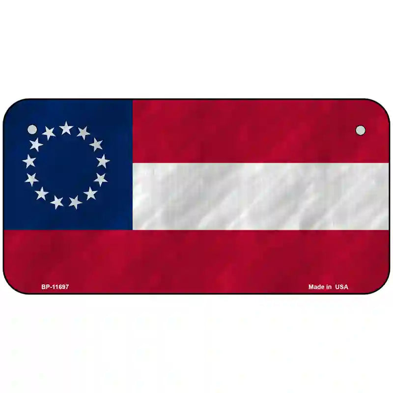 First Confederate Flag 13 Stars Novelty License Plate 6" x 3" (BP)