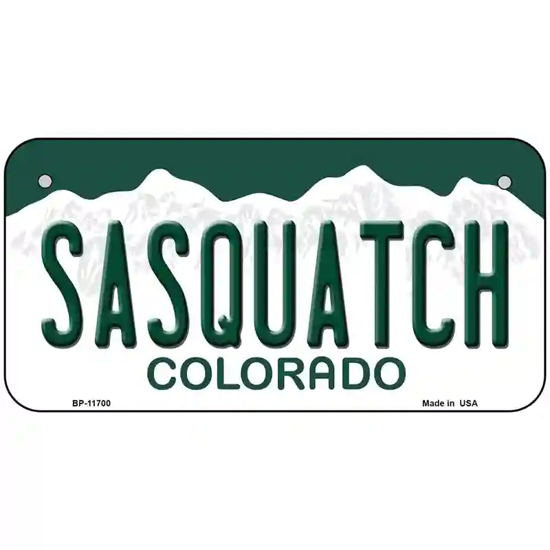 Sasquatch Colorado Novelty License Plate 6" x 3" (BP)