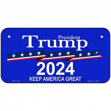 President Trump 2024 Novelty Metal License Plate 6" x 3" (BP)