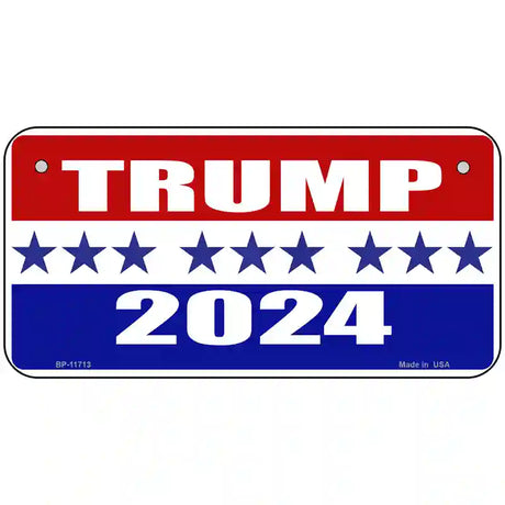 Trump 2024 Novelty Metal License Plate 6" x 3" (BP)