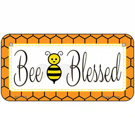 Bee Blessed Simple Novelty License Plate 6" x 3" (BP)