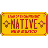 Native New Mexico Yellow State License Plate 6" x 3" (BP)