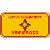 New Mexico Blank Yellow State License Plate 6" x 3" (BP)