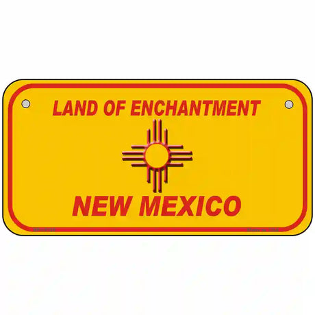 New Mexico Blank Yellow State License Plate 6" x 3" (BP)