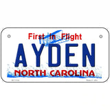 Ayden North Carolina State License Plate 6" x 3" (BP)