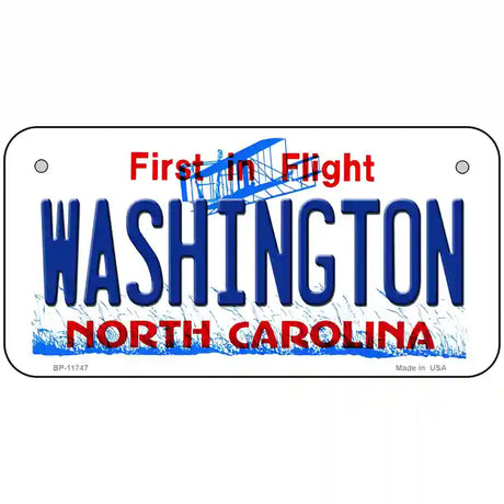 Washington North Carolina State License Plate 6" x 3" (BP)