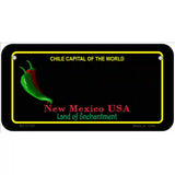 New Mexico Blank Black State License Plate 6" x 3" (BP)