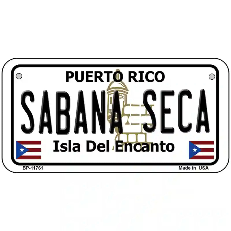 Sabana Seca Puerto Rico State Novelty License Plate 6" x 3" (BP)