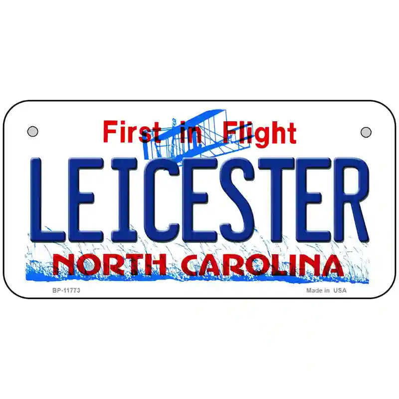 Leicester North Carolina State Novelty License Plate 6" x 3" (BP)