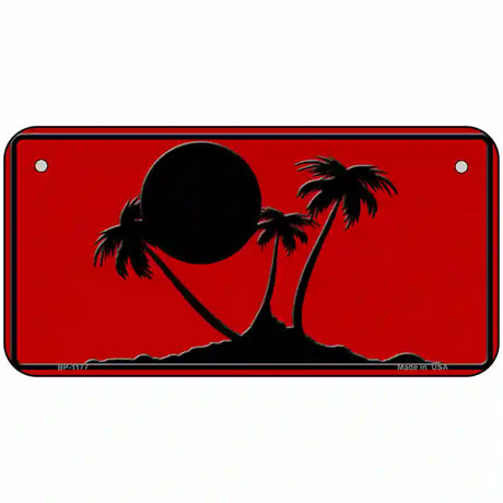 Island Palms Novelty Metal License Plate 6" x 3" (BP)