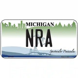 NRA Michigan Novelty License Plate 6" x 3" (BP)