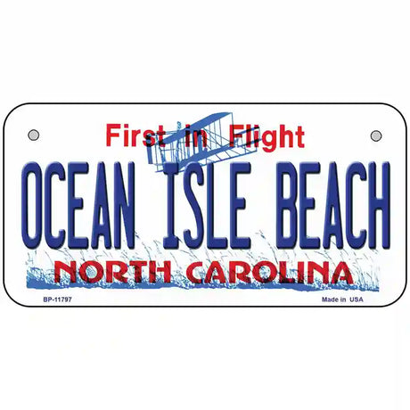 Ocean Isle Beach North Carolina Novelty License Plate 6" x 3" (BP)