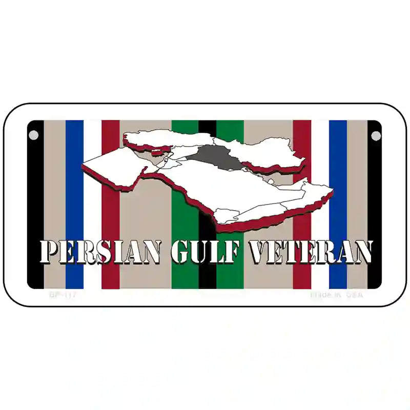 Persian Gulf Veteran Novelty Metal License Plate 6" x 3" (BP)