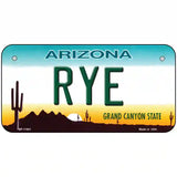 Rye Arizona Novelty License Plate 6" x 3" (BP)