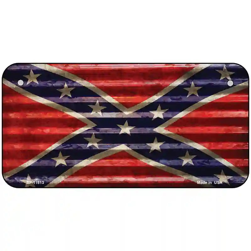 Confederate Flag Novelty License Plate 6" x 3" (BP)