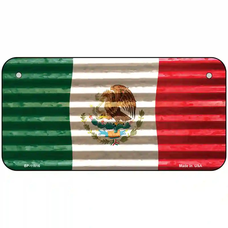 Mexico Flag Novelty License Plate 6" x 3" (BP)