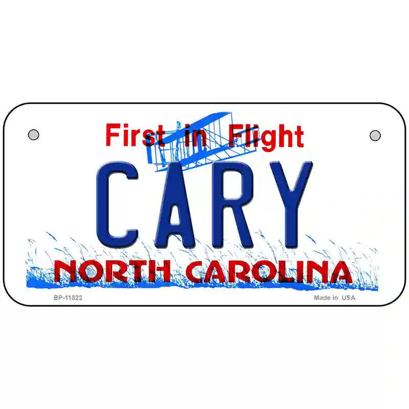 Cary North Carolina Novelty License Plate 6" x 3" (BP)