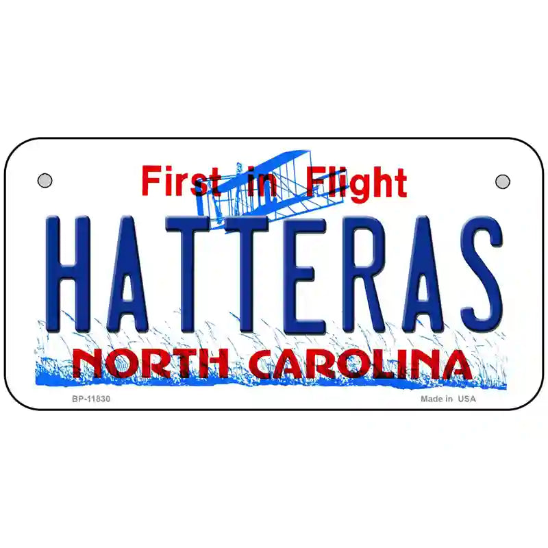 Hatteras North Carolina Novelty License Plate 6" x 3" (BP)