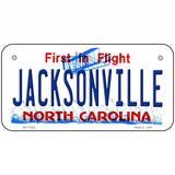 Jacksonville North Carolina Novelty License Plate 6" x 3" (BP)