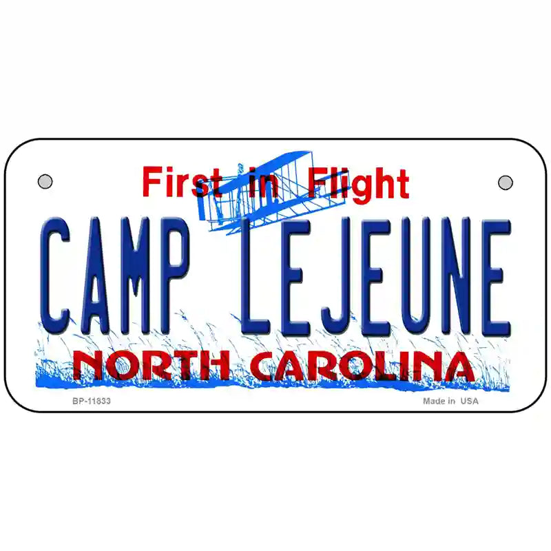 Camp Lejeune North Carolina Novelty License Plate 6" x 3" (BP)