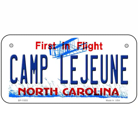 Camp Lejeune North Carolina Novelty License Plate 6" x 3" (BP)