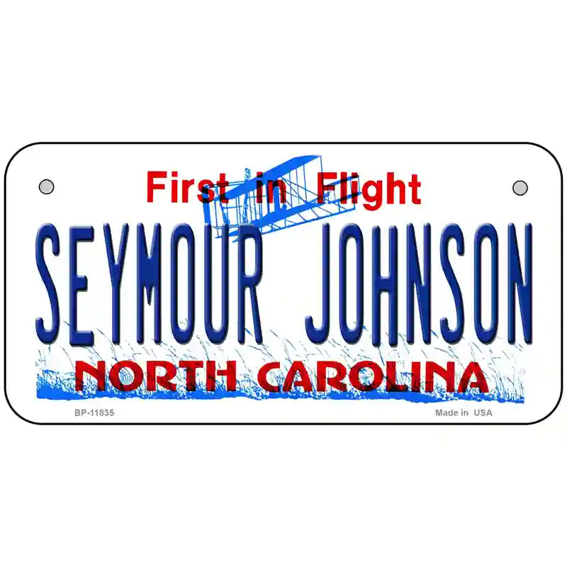 Seymour Johnson North Carolina Novelty License Plate 6" x 3" (BP)