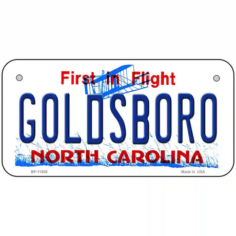 Goldsboro North Carolina Novelty License Plate 6" x 3" (BP)