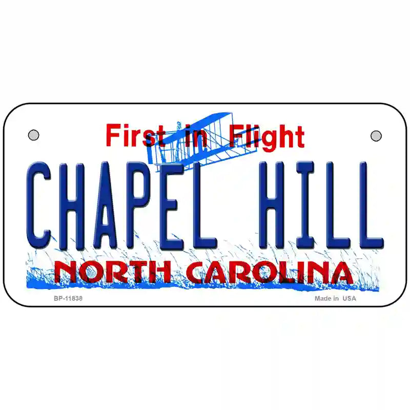 Chapel Hill North Carolina Novelty License Plate 6" x 3" (BP)