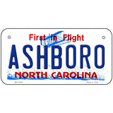 Ashboro North Carolina Novelty License Plate 6" x 3" (BP)