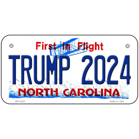 Trump 2024 North Carolina Novelty License Plate 6" x 3" (BP)