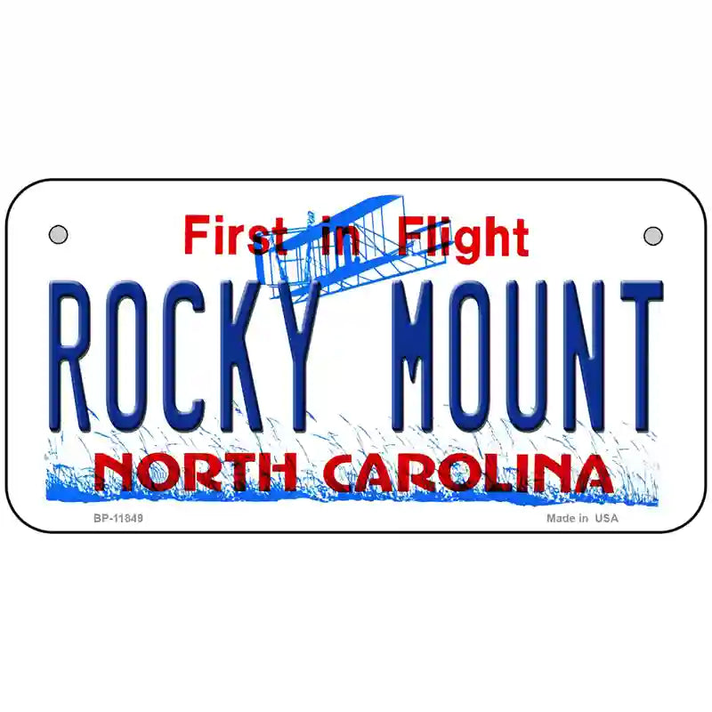 Rocky Mount North Carolina Novelty License Plate 6" x 3" (BP)