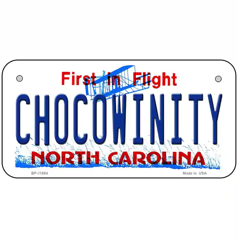 Chocowinity North Carolina Novelty License Plate 6" x 3" (BP)