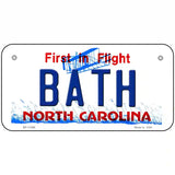 Bath North Carolina Novelty License Plate 6" x 3" (BP)