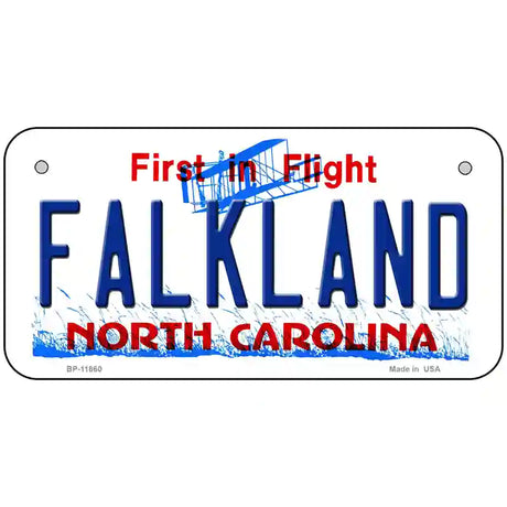 Falkland North Carolina Novelty License Plate 6" x 3" (BP)