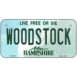 Woodstock New Hampshire Novelty License Plate 6" x 3" (BP)